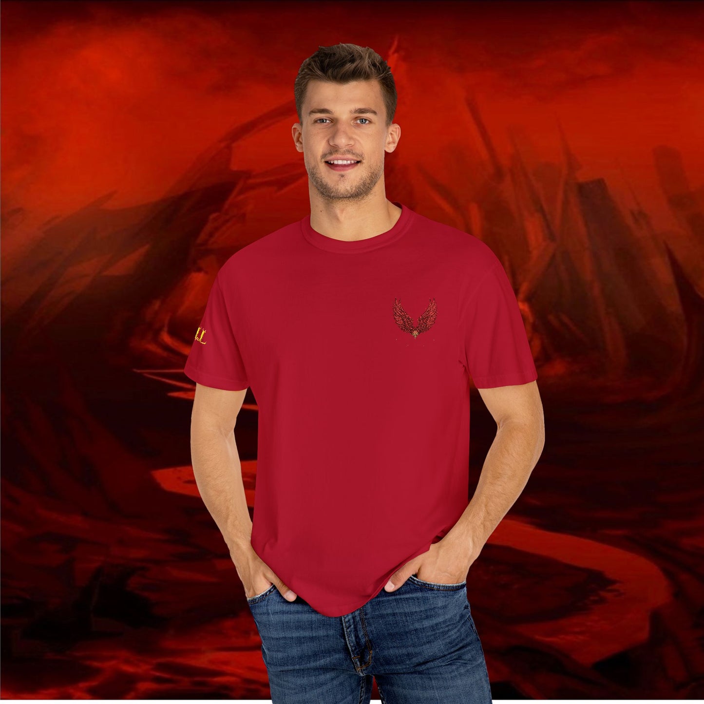 Garment-Dyed T-shirt - LIULF LUCIFER, RISE UP COLLECTION