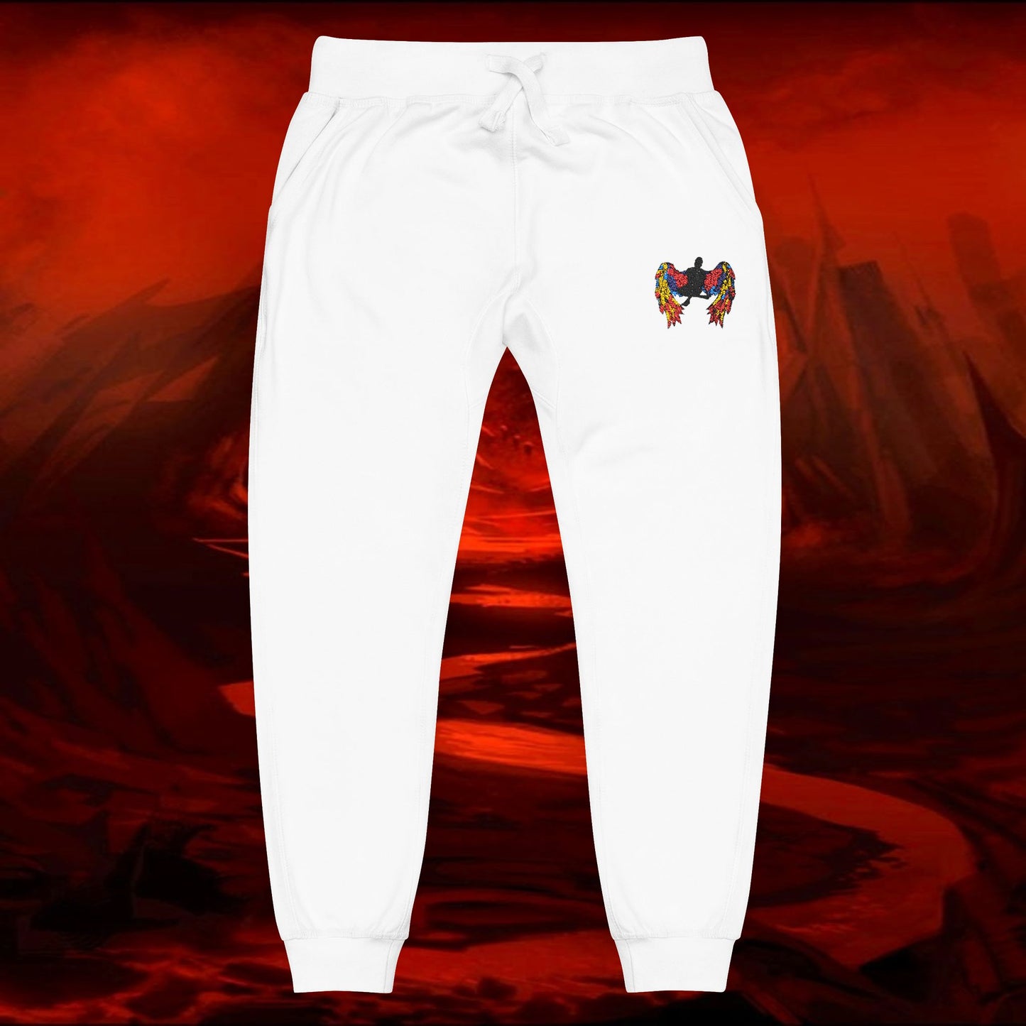 Embroidered Liulf Lucifer GAY HOLLYWOOD Sweatpants, Unisex Lounge Joggers, LGBTQ Pride Gift, Custom Embroidery Activewear, Casual Pants