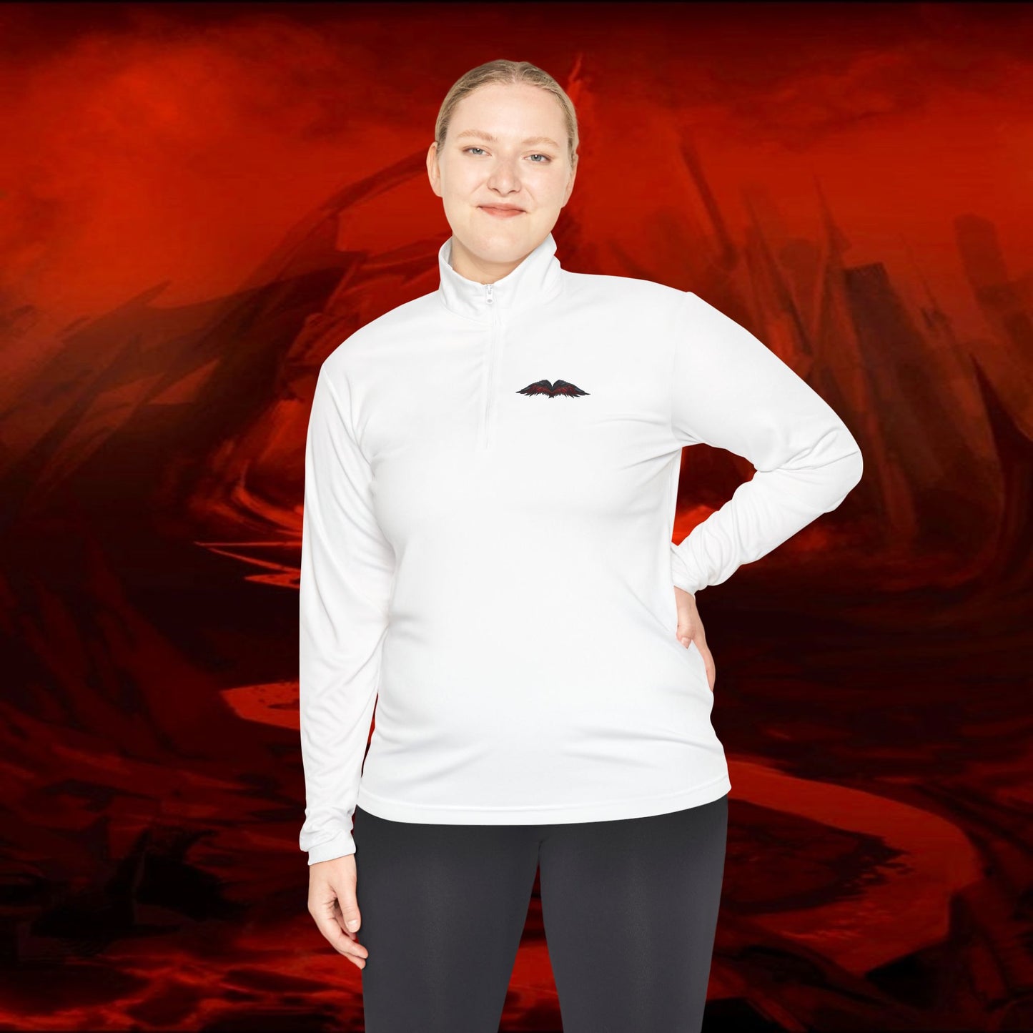 Quarter-Zip Pullover, Liulf Lucifer Merchandise, Tyrant Collection Running Top, Unisex Sweatshirt, Hoodie, Apparel, Clothing, Activewear,