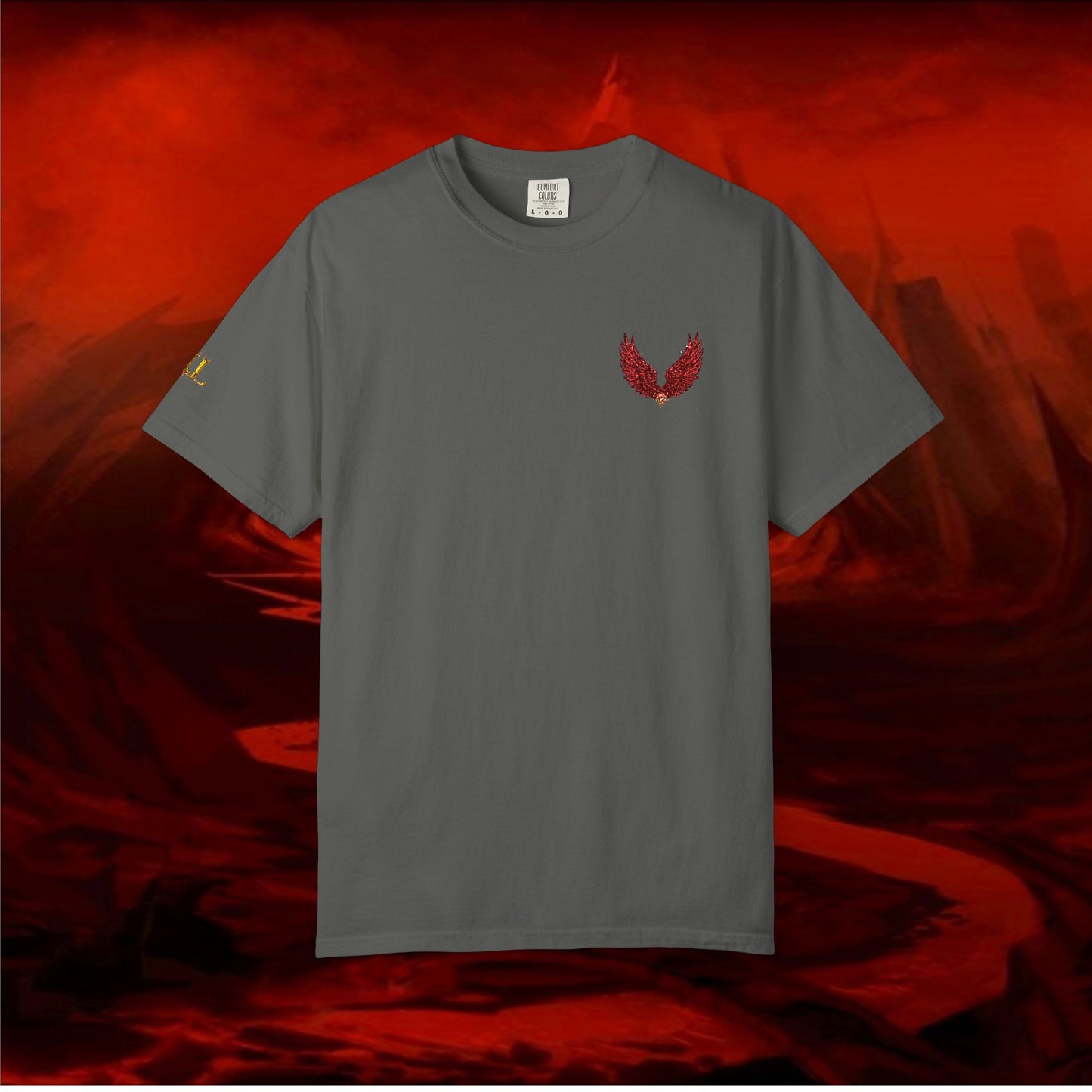 Garment-Dyed T-shirt - LIULF LUCIFER, RISE UP COLLECTION