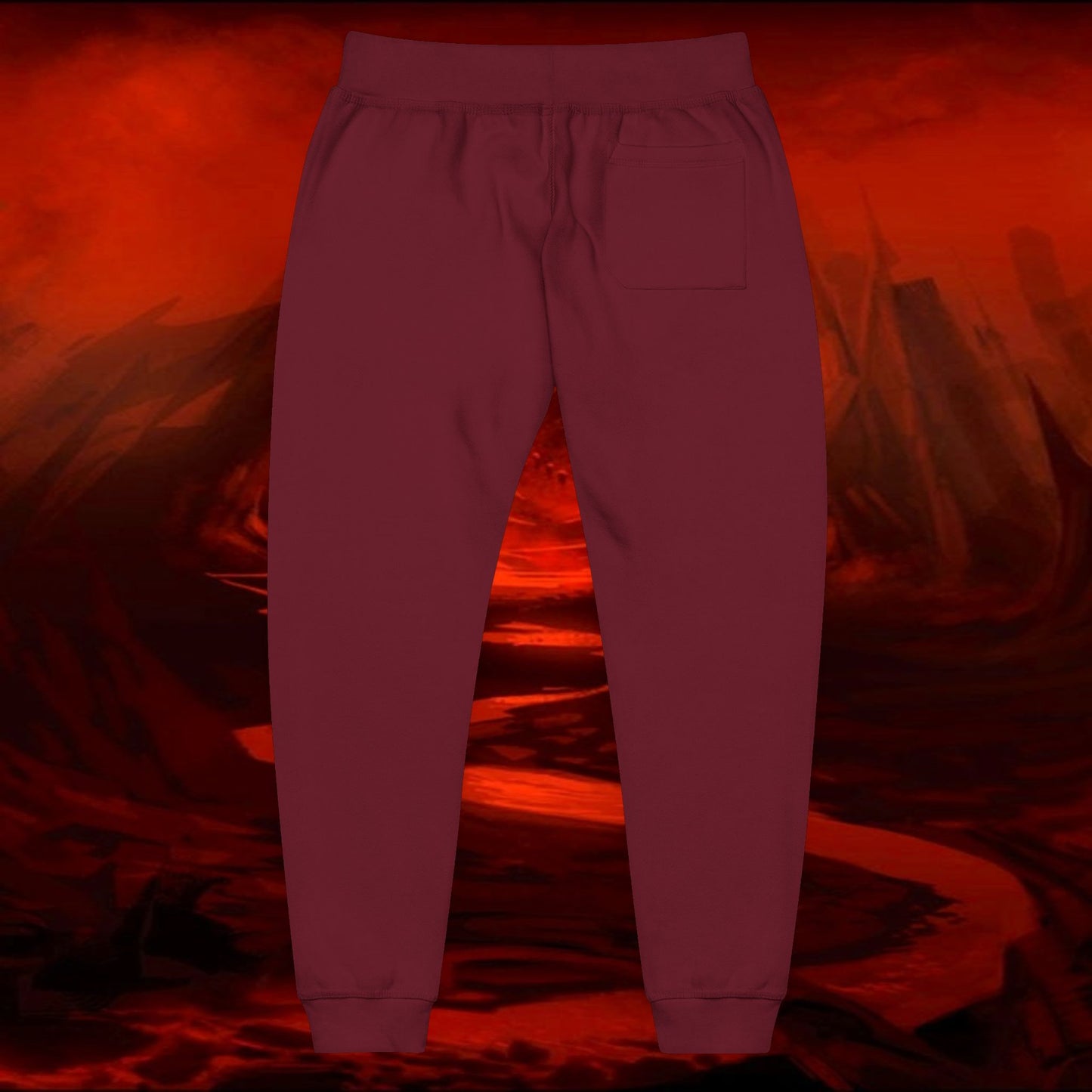 Sweatpants, Liulf Lucifer Rise Up Joggers, Unisex Fleece, Embroidered Lounge Pants, Occult Athleisure Wear, Alternative Clothing