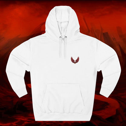 Liulf Lucifer Three-Panel Fleece Hoodie, Rise Up Collection, Joggers, Sweatshirt, Hooded Jacket, Cozy Outerwear, Streetwear, Alternative