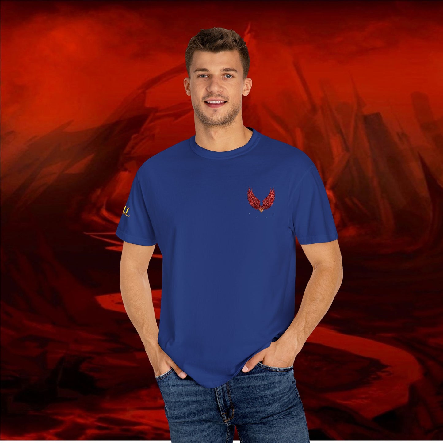 Garment-Dyed T-shirt - LIULF LUCIFER, RISE UP COLLECTION