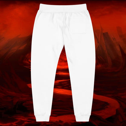 Sweatpants, Liulf Lucifer Rise Up Joggers, Unisex Fleece, Embroidered Lounge Pants, Occult Athleisure Wear, Alternative Clothing