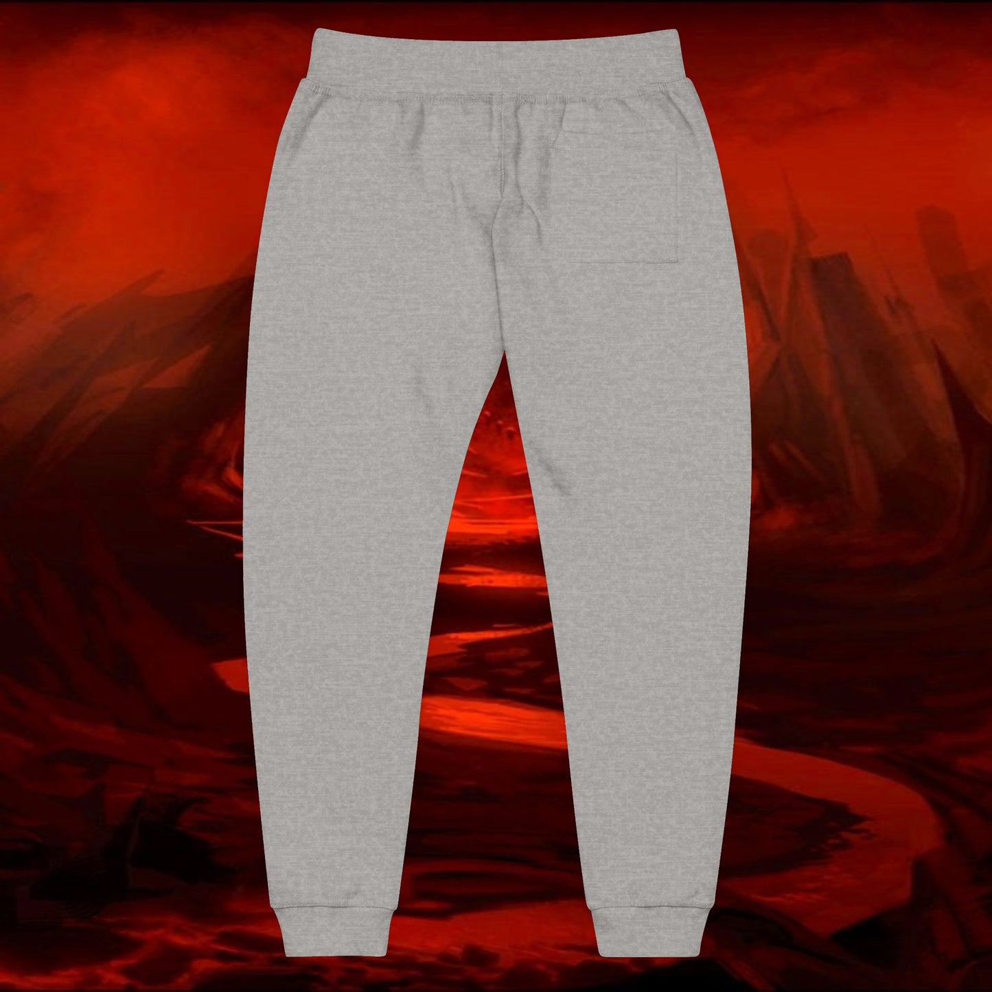 Sweatpants, Liulf Lucifer Rise Up Joggers, Unisex Fleece, Embroidered Lounge Pants, Occult Athleisure Wear, Alternative Clothing