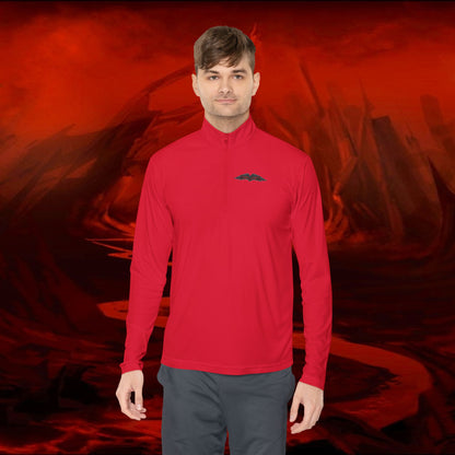 Quarter-Zip Pullover, Liulf Lucifer Merchandise, Tyrant Collection Running Top, Unisex Sweatshirt, Hoodie, Apparel, Clothing, Activewear,