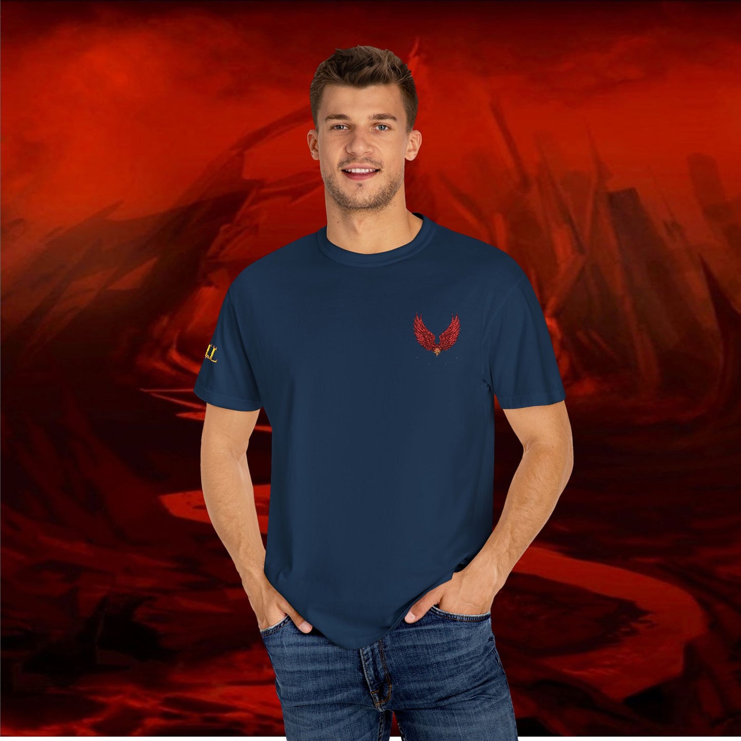 Garment-Dyed T-shirt - LIULF LUCIFER, RISE UP COLLECTION