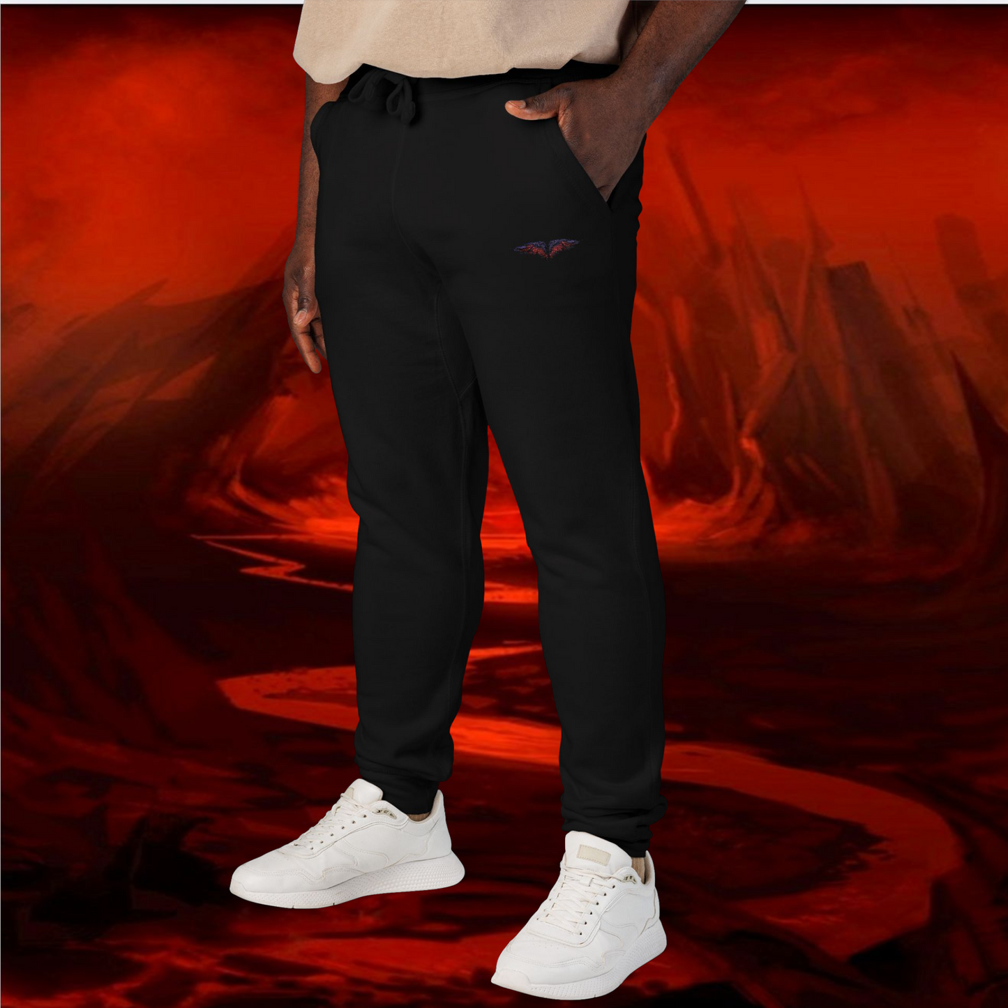 Liulf Lucifer-TYRANT COLLECTION- JOGGERS, Lounge Pants, Comfortable Joggers, Embroidered Sweatpants,