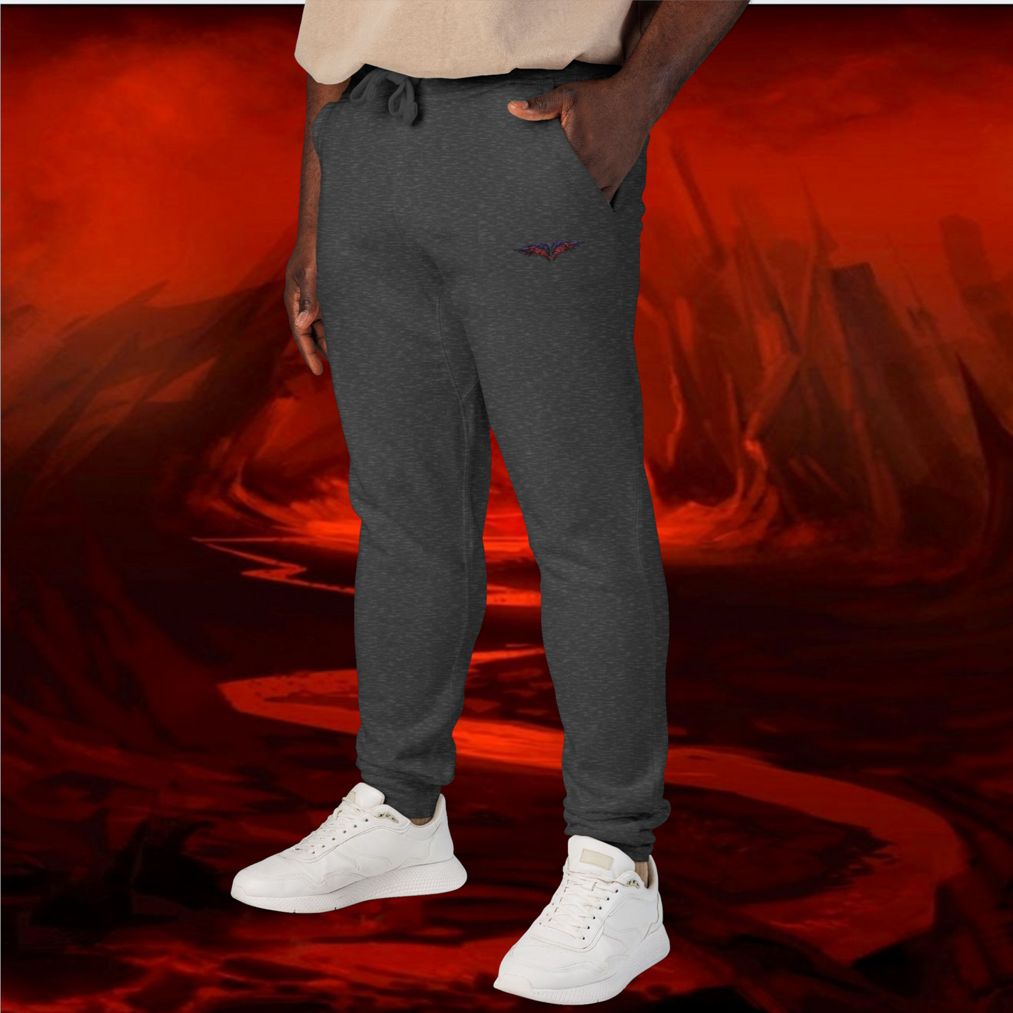 Liulf Lucifer-TYRANT COLLECTION- JOGGERS, Lounge Pants, Comfortable Joggers, Embroidered Sweatpants,