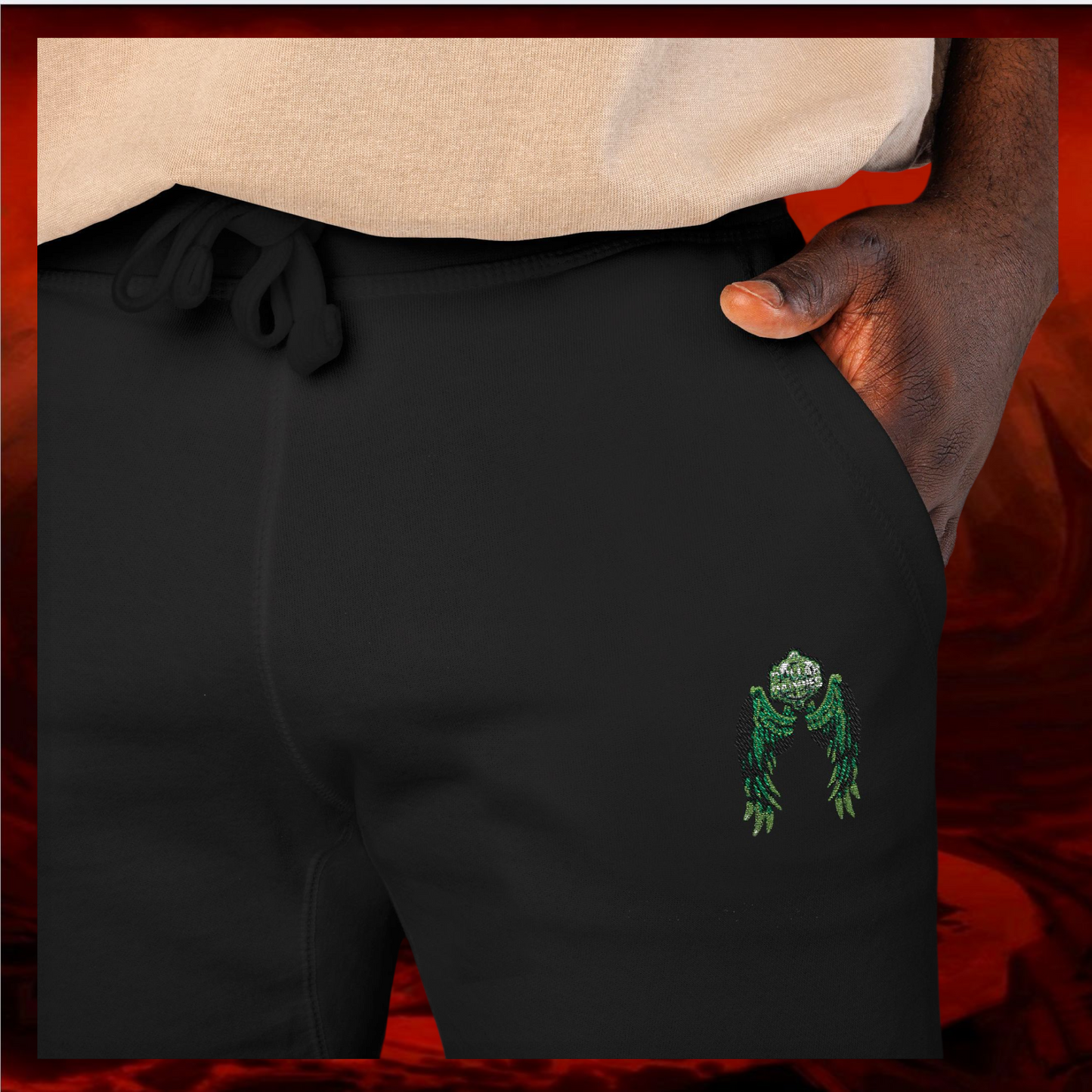 Embroidered Fleece Sweatpants - Liulf Lucifer, Dollar Daddies Collection