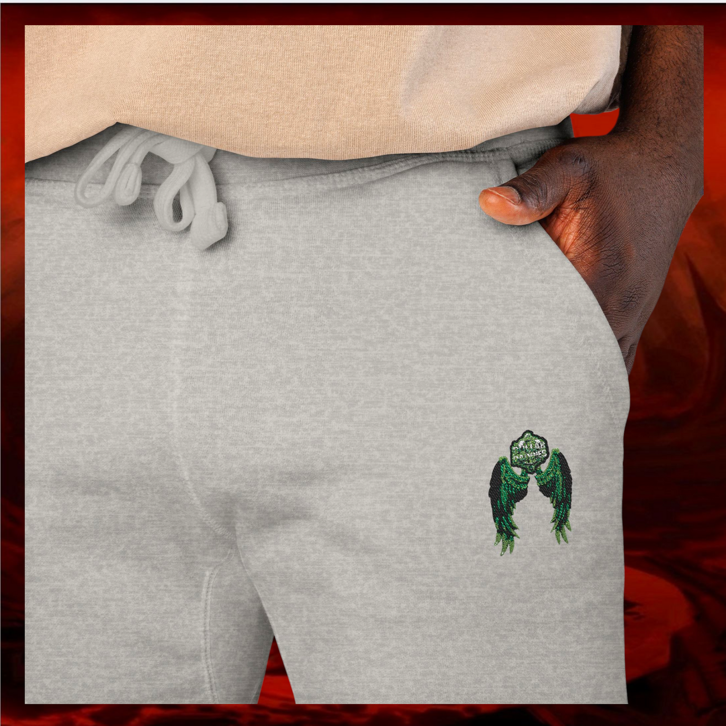 Embroidered Fleece Sweatpants - Liulf Lucifer, Dollar Daddies Collection