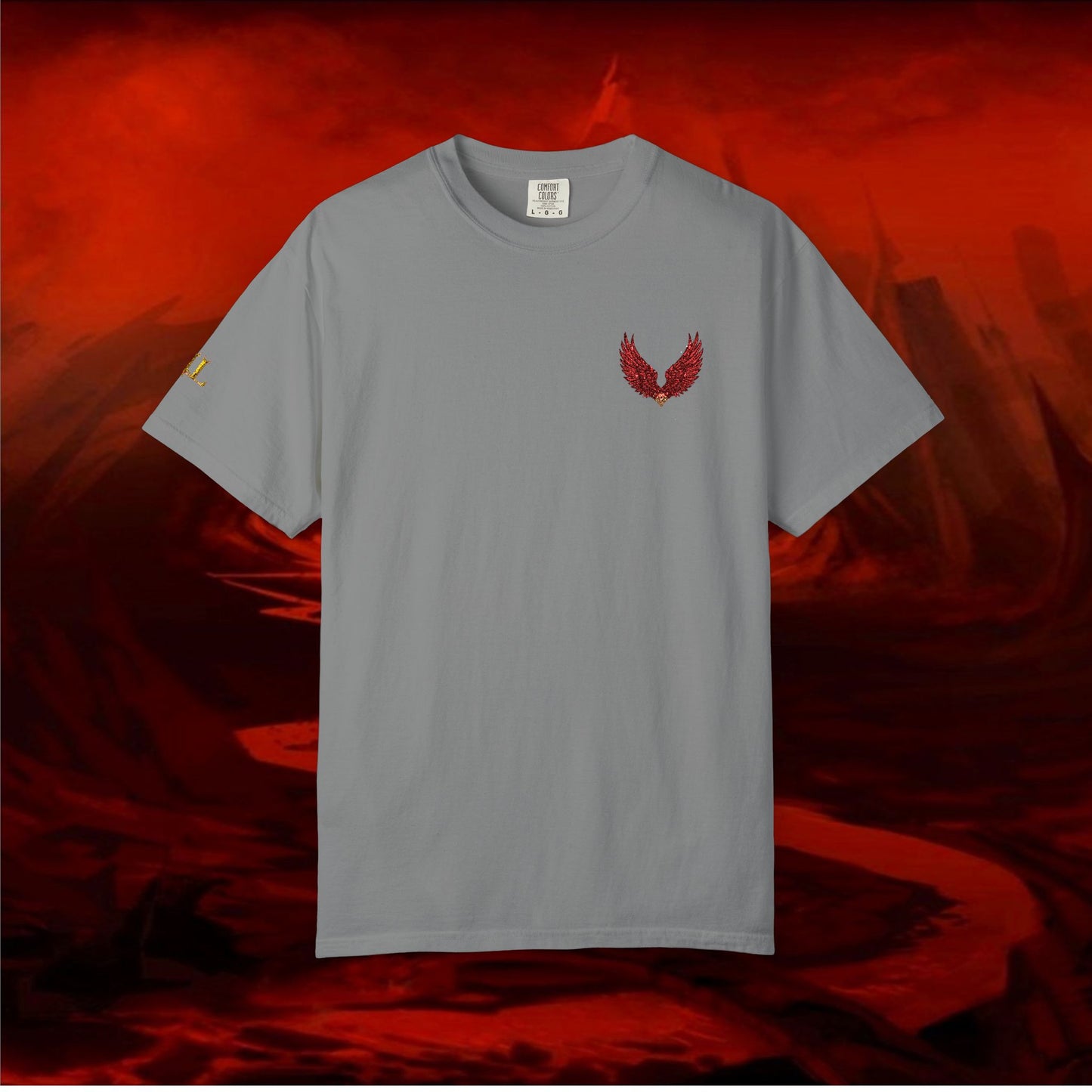 Garment-Dyed T-shirt - LIULF LUCIFER, RISE UP COLLECTION