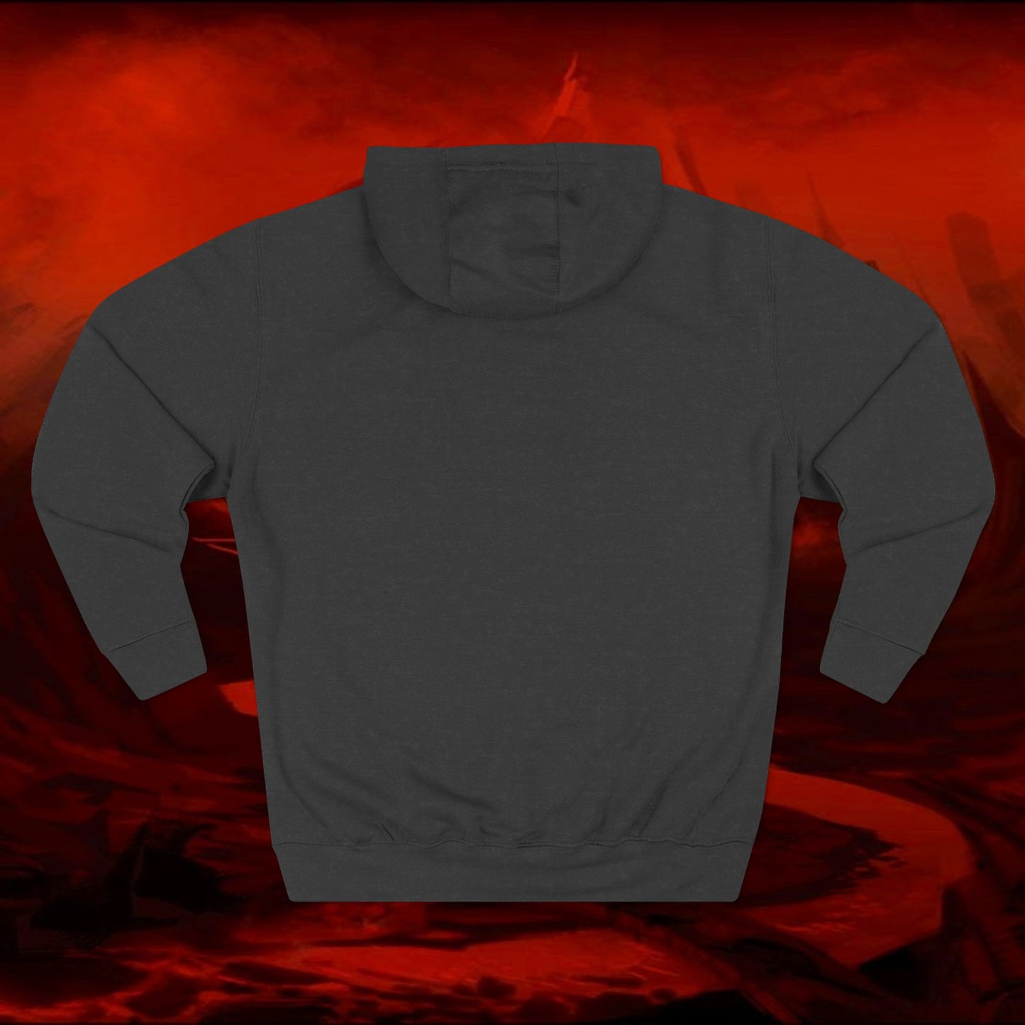 Liulf Lucifer Three-Panel Fleece Hoodie, Rise Up Collection, Joggers, Sweatshirt, Hooded Jacket, Cozy Outerwear, Streetwear, Alternative