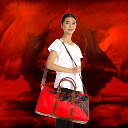 Weekend Bag, Travel Tote, Black Wings Official Merch by Liulf Lucifer, Waterproof Duffel, Artist Gift