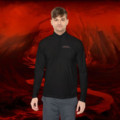 Quarter-Zip Pullover, Liulf Lucifer Merchandise, Tyrant Collection Running Top, Unisex Sweatshirt, Hoodie, Apparel, Clothing, Activewear,