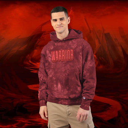 Embroidered Tie-Dye Champion Hoodie: Liulf Lucifer Collection