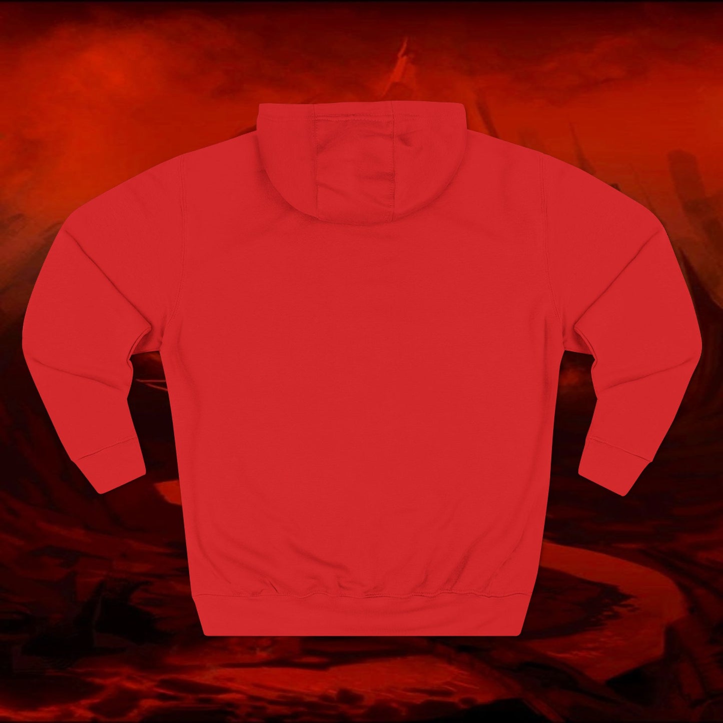 Liulf Lucifer Three-Panel Fleece Hoodie, Rise Up Collection, Joggers, Sweatshirt, Hooded Jacket, Cozy Outerwear, Streetwear, Alternative