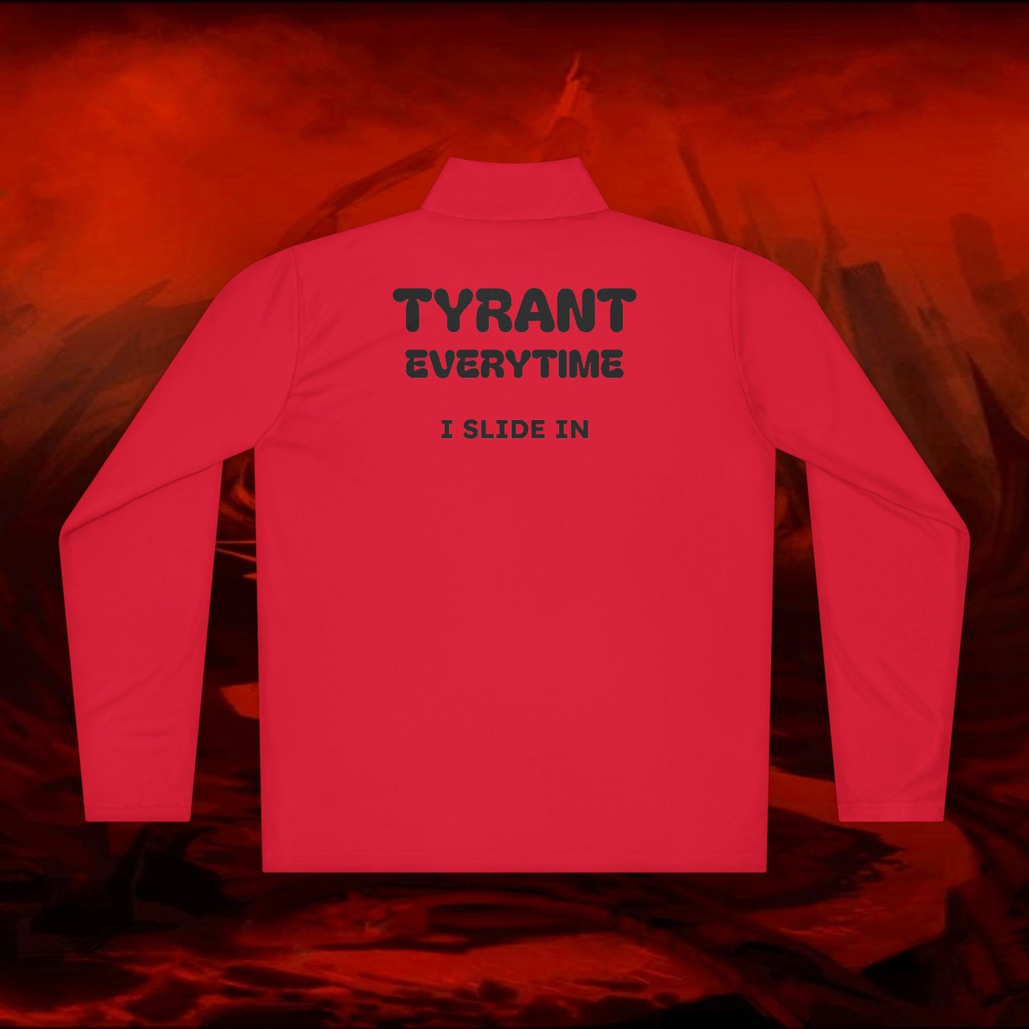 Quarter-Zip Pullover, Liulf Lucifer Merchandise, Tyrant Collection Running Top, Unisex Sweatshirt, Hoodie, Apparel, Clothing, Activewear,