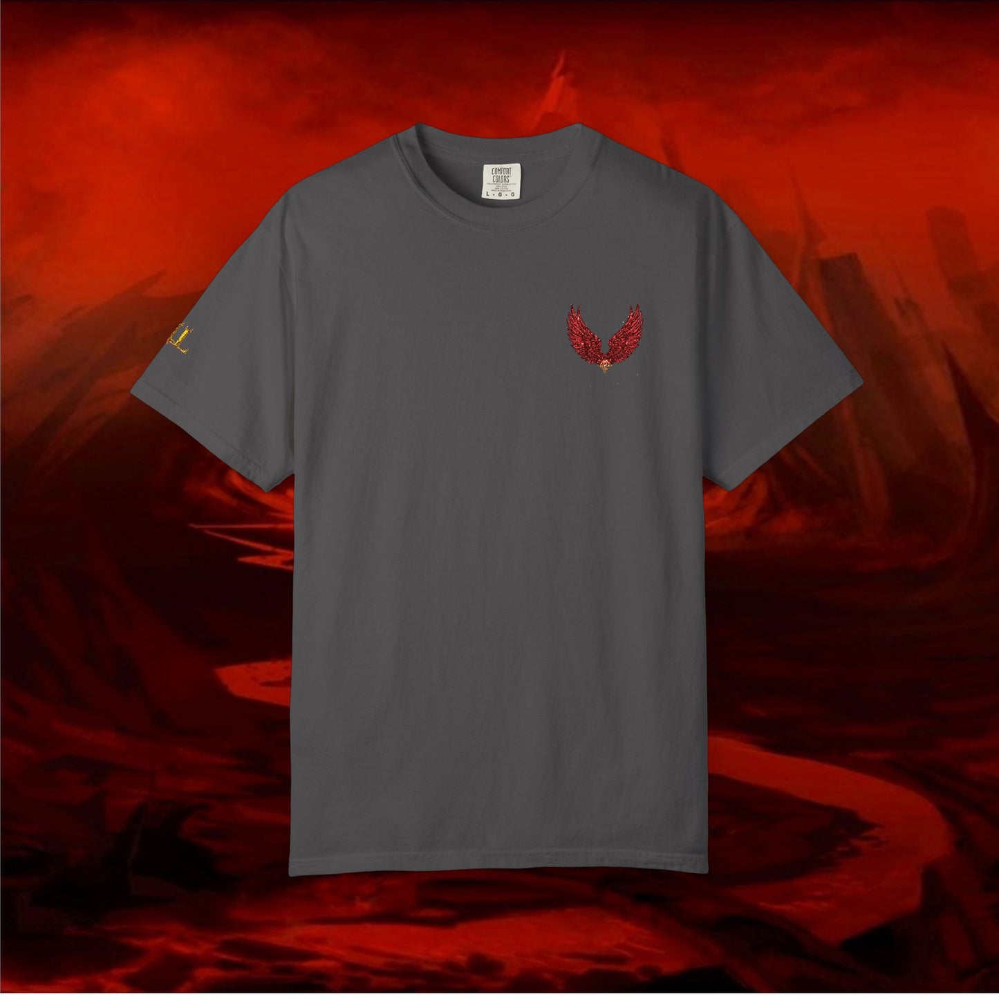 Garment-Dyed T-shirt - LIULF LUCIFER, RISE UP COLLECTION