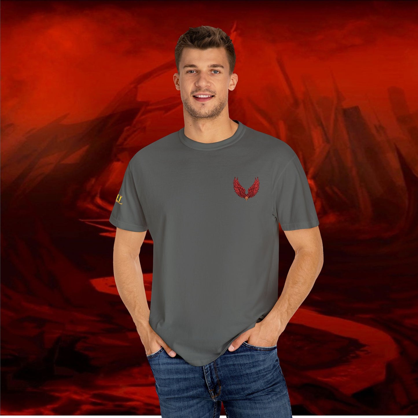 Garment-Dyed T-shirt - LIULF LUCIFER, RISE UP COLLECTION