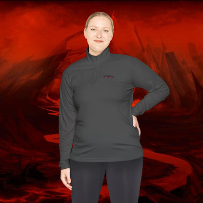 Quarter-Zip Pullover, Liulf Lucifer Merchandise, Tyrant Collection Running Top, Unisex Sweatshirt, Hoodie, Apparel, Clothing, Activewear,
