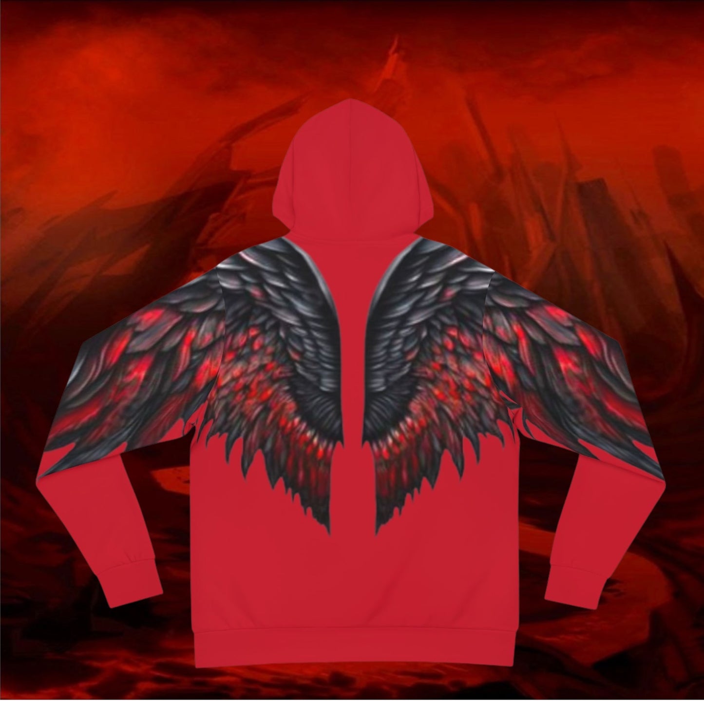 Black Tyrant Wings Hoodie: Liulf Lucifer Gothic Fashion