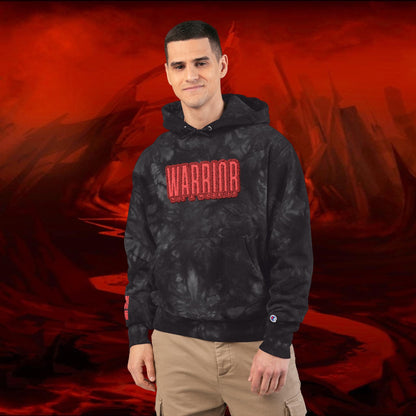Embroidered Tie-Dye Champion Hoodie: Liulf Lucifer Collection