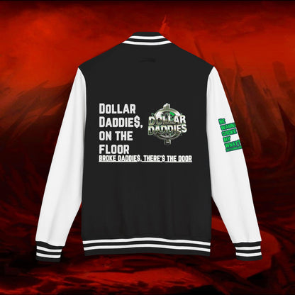 Letterman Jacket,DOLLAR DADDIES Collection,Unisex Jacket,Heavyweight Coat,Official Artist Merch,Black,Grey,Varsity Outerwear,Music Fan