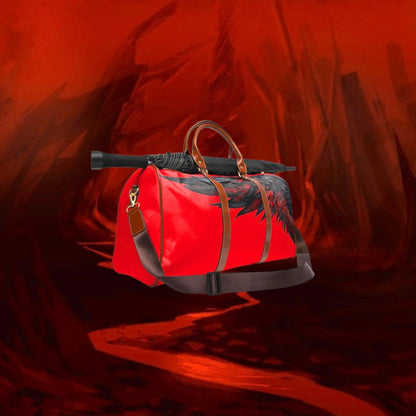 Weekend Bag, Travel Tote, Black Wings Official Merch by Liulf Lucifer, Waterproof Duffel, Artist Gift
