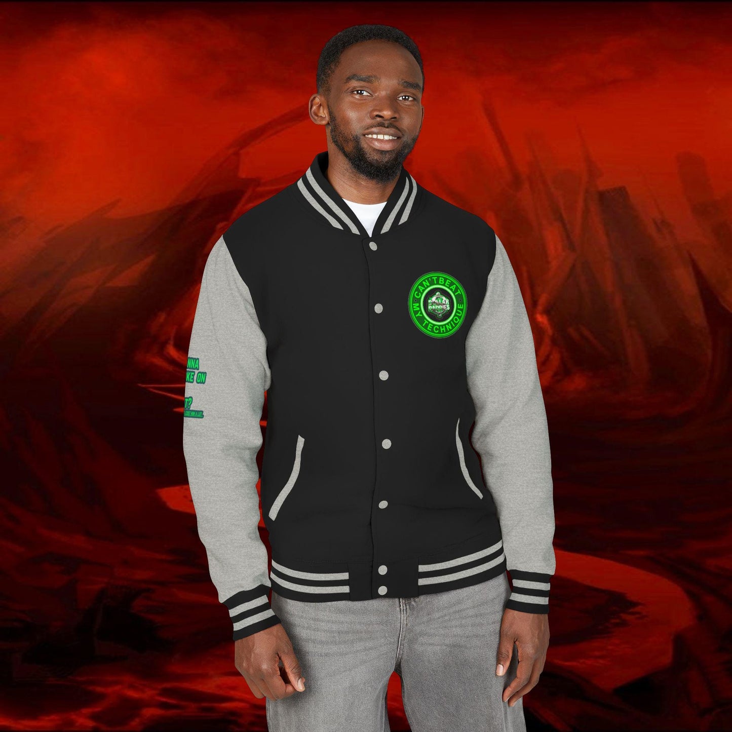 Letterman Jacket,DOLLAR DADDIES Collection,Unisex Jacket,Heavyweight Coat,Official Artist Merch,Black,Grey,Varsity Outerwear,Music Fan