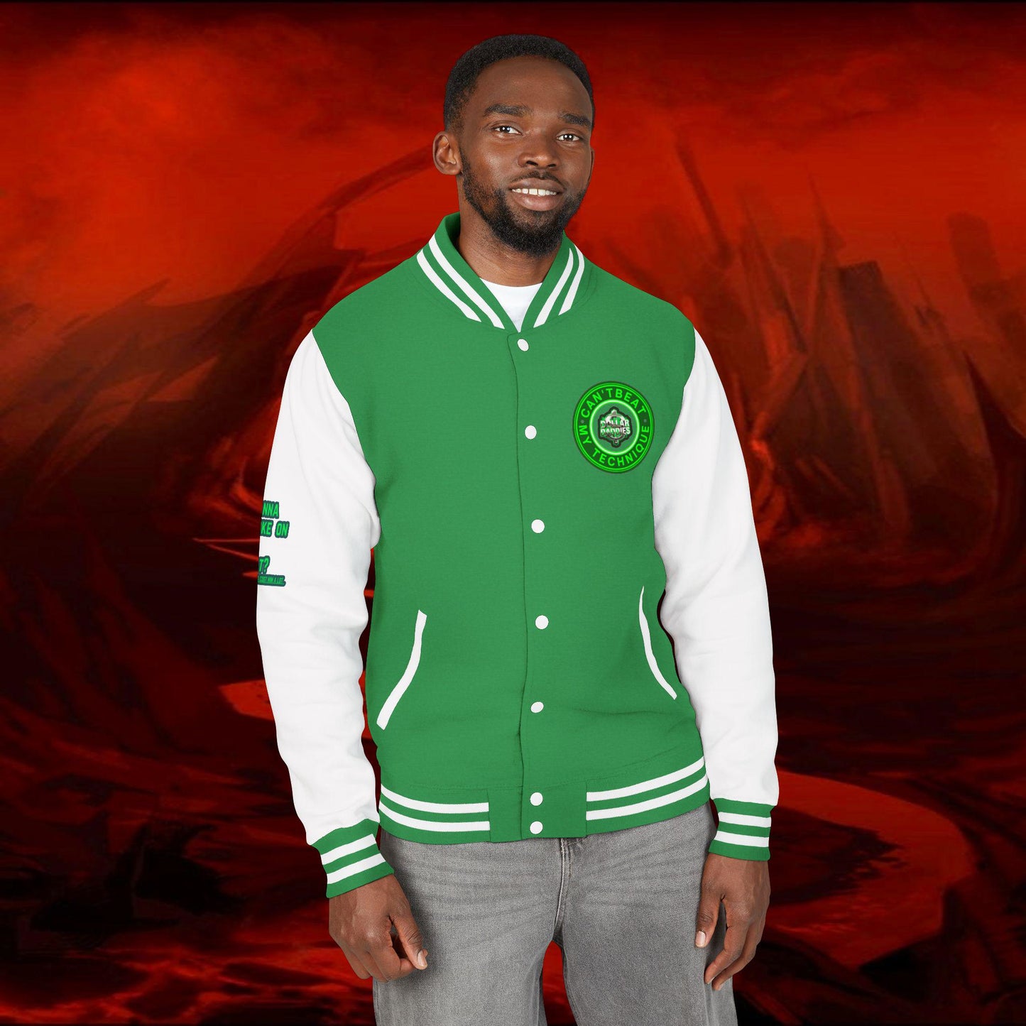 Letterman Jacket,DOLLAR DADDIES Collection,Unisex Jacket,Heavyweight Coat,Official Artist Merch,Black,Grey,Varsity Outerwear,Music Fan