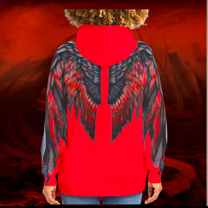 Black Tyrant Wings Hoodie: Liulf Lucifer Gothic Fashion