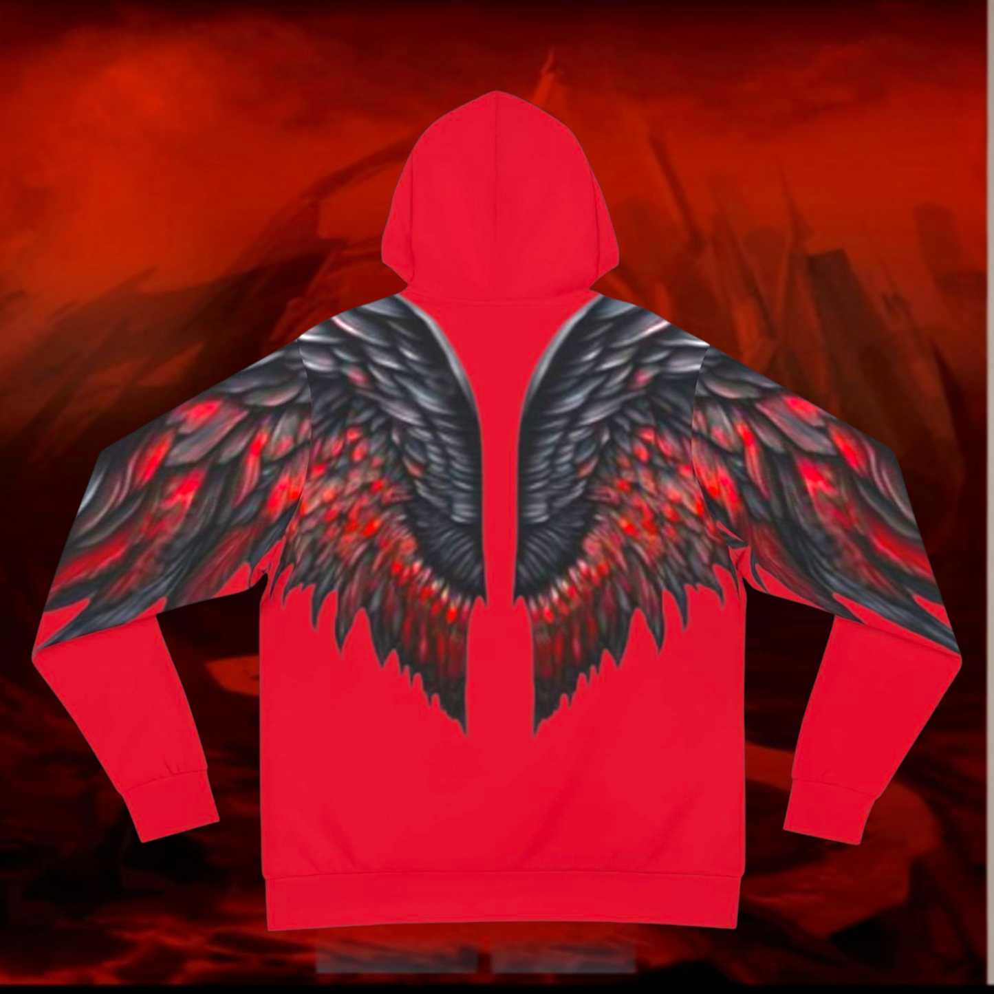 Black Tyrant Wings Hoodie: Liulf Lucifer Gothic Fashion