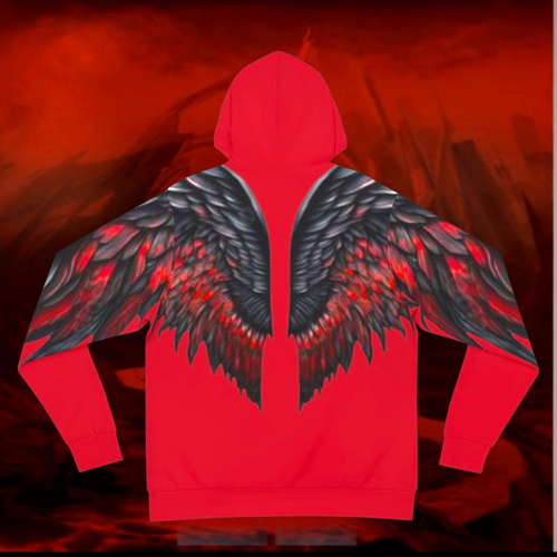 Black Tyrant Wings Hoodie: Liulf Lucifer Gothic Fashion