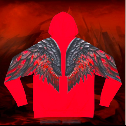 Black Tyrant Wings Hoodie: Liulf Lucifer Gothic Fashion